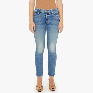 MOTHER Ankle Cropped Jeans in Light Blue